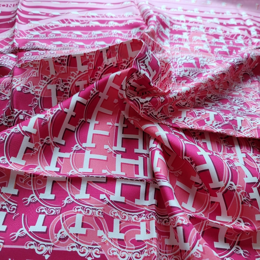 Hermes Carre Ginza Special Silk Scarf - Pink - Picture 3 of 10